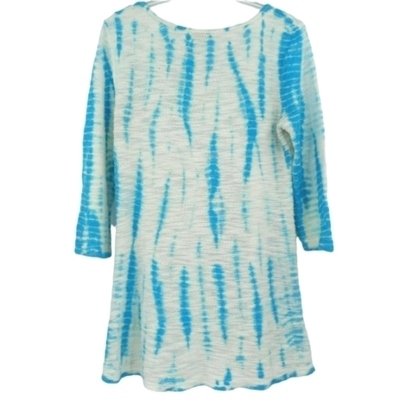 XCVI Tie Dye Tunic Top Scoop Neck Relaxed Boho Hippie Artsy Beach Lounge Wear M - Picture 2 of 10